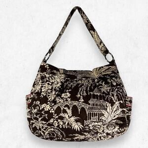 Vera Bradley Imperial‎ Toile Retired Pattern Winter 2009 Hobo Reversible Tote